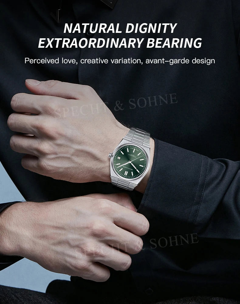 2025 New Arrivals Specht&Sohne Mens Watches Stainless Steel Sapphire Classic Quartz Men Watch Relogio Masculino 100M Waterproof