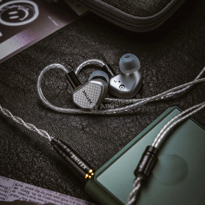 Angelears Kefine Klean SV 10mm DLC Diaphragm Dynamic Driver IEMs Hi-Fi In-ear Earphone with Nozzles and SPC Cable