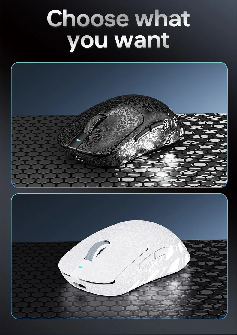 AJAZZ AJ199 Wireless Gaming Mouse PAW3311 24000DPI Lightweight Bluetooth/Wired Carbon Fiber Mice for PC Laptop Gamer