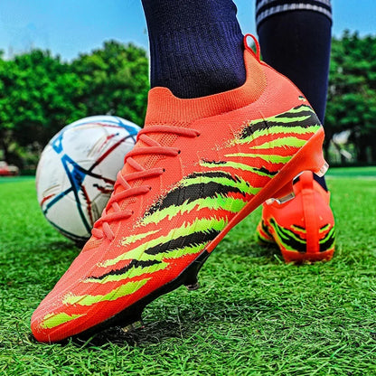 Botas de fútbol para hombre, deportivas, ultraligeras y antideslizantes, para exterior, tacos de adulto para partido, unisex, cómodas para césped, alta calidad