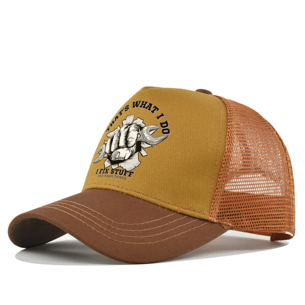 New Fashion Spring Summer Printed Mesh Breathable Baseball Cap Gorras Personality LOGO for Men WomenCouples Visor Hat Casquette
