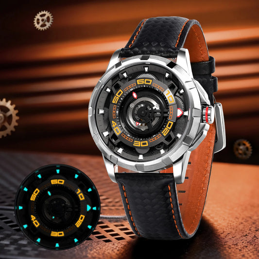 BERNY Automatic Skeleton Watch For Men 3D Dial 5ATM Luminous Sapphire 316L Steel MIYOTA 82S0 Mechanical Top Luxury Men's Watches