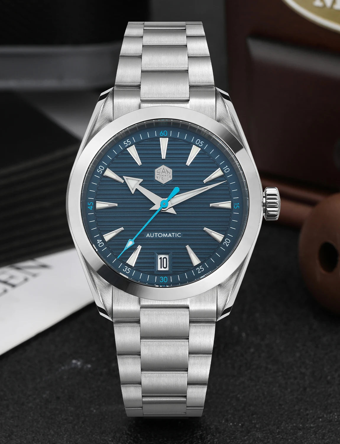 San Martin 38mm Chronometer Men Watch SN0113W V2 ST2130 Automatic Movement Sapphire BGW9 Luminous Waterproof 100m Watches