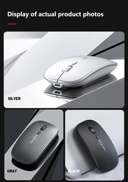 Inphic M1P Wireless Silent Office Mouse Ultra-Thin Portable USB Interface Battery Power Display TYPE-C Charging Wireless Mouse