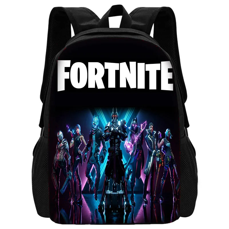 Hot Game Child School Backpack with Lunch Bags ,Design-F-FortniteS Pencil Bags ,School Bags for Boys Girls Best Gift