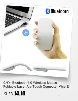 Bluetooth Wireless Arc Touch Mouse For Microsoft PC Laptop 1200DPI Optical Folding Mause Slim Notebook Gaming Computer Mice