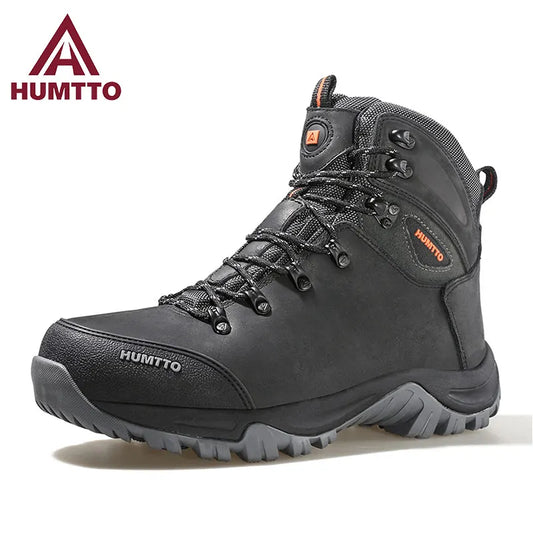 HUMTTO Wanderschuhe für Herren, wasserdichte Jagdstiefel, taktische Desert-Combat-Knöchel-Trekkingstiefel für Männer und Frauen, warme Ledersneaker