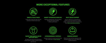 Razer Viper V3 HyperSpeed Wireless Esports Gaming Mouse 30K DPI Optical Sensor Gen-2 Mechanical Switches 8 Programmable Controls