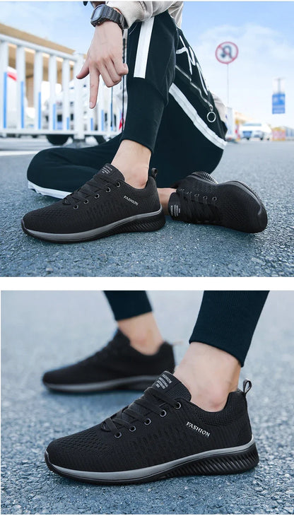 Męskie dzianinowe buty do biegania i chodzenia, casualowe sneakersy, oddychające sportowe buty do biegania, treningu i na siłownię, lekkie buty outdoorowe dla kobiet, rozmiary 38-47