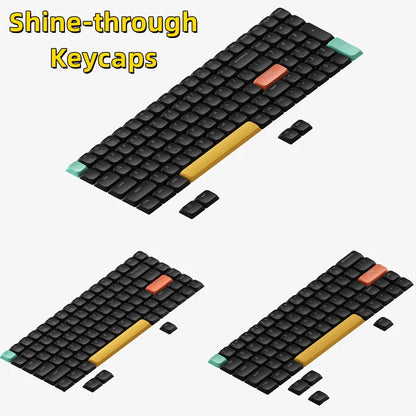 NuPhy nSA Profile Shine-through nSA PC Keycaps Transparent Keycap Low Profile Suitable for Air Series For AIR75/AIR75 V2/AIR96