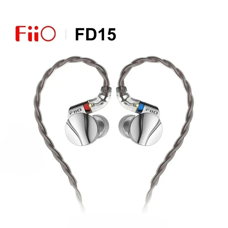 FiiO FD15 13.8mm DLC Dynamic Driver In-Ear Earphone Hi-Res Audio Magnalium Detachable MMCX Cable Wired HiFi Earbuds Shanling