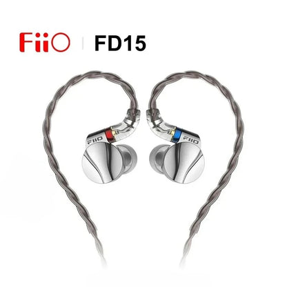 FiiO FD15 13.8mm DLC Dynamic Driver In-Ear Earphone Hi-Res Audio Magnalium Detachable MMCX Cable Wired HiFi Earbuds Shanling
