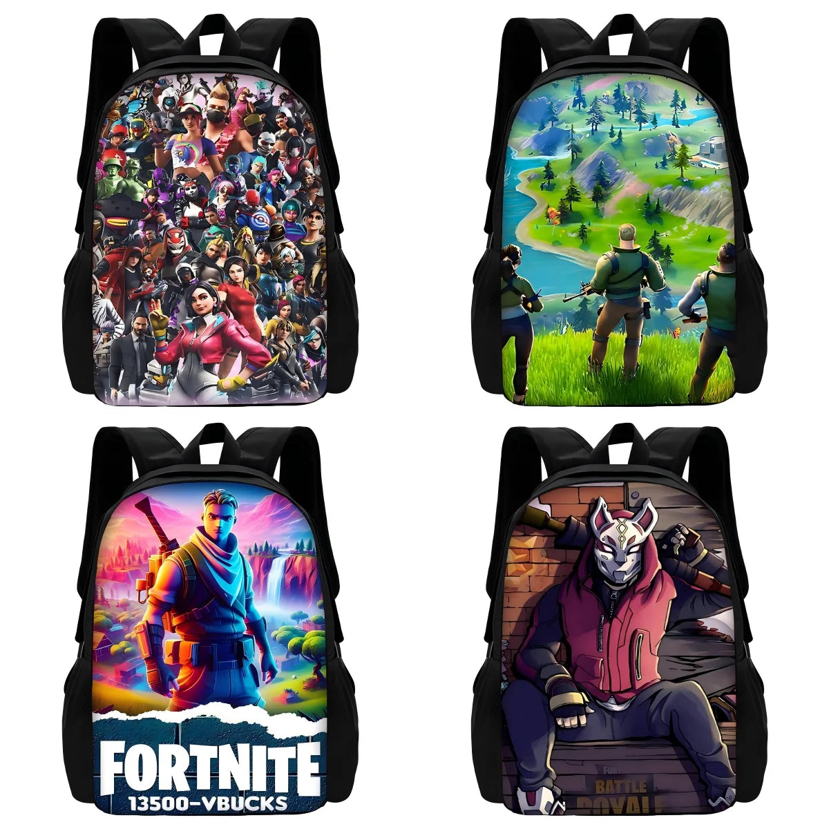 Trendiger FortniteS Kinderrucksack für Jungen und Mädchen, Schüler-Geburtstagsgeschenk, unisex, langlebiger Schul- und Campingrucksack