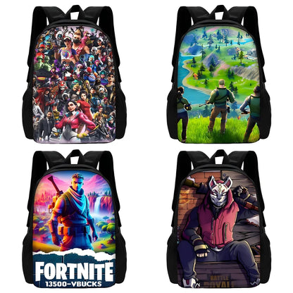 Trendiger FortniteS Kinderrucksack für Jungen und Mädchen, Schüler-Geburtstagsgeschenk, unisex, langlebiger Schul- und Campingrucksack
