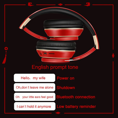 New Popular Bluetooth Headphones Stereo Headset Wireless Original Earphones Cosplay Game with MP3 FM & Microphone Students Gift