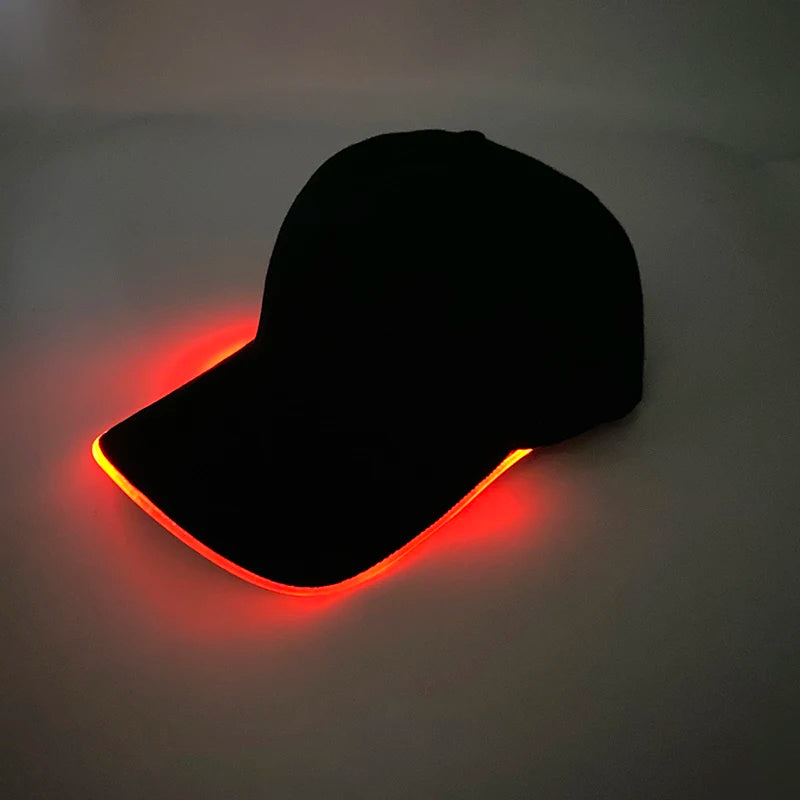 Fashion Glowing Baseball Cap LED Light Up Hip Hop Hat Bar Club Props Fluorescent Hat Men Women DJ Dance Supplies Costume