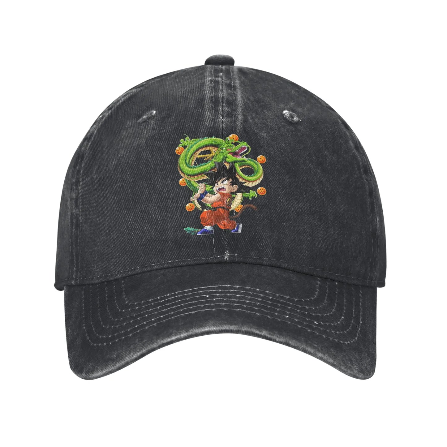 Retro Kamehameha Kid Goku Anime Baseball Caps Unisex Distressed Cotton Headwear Dragon Ball Outdoor Workouts Gift Hats Cap