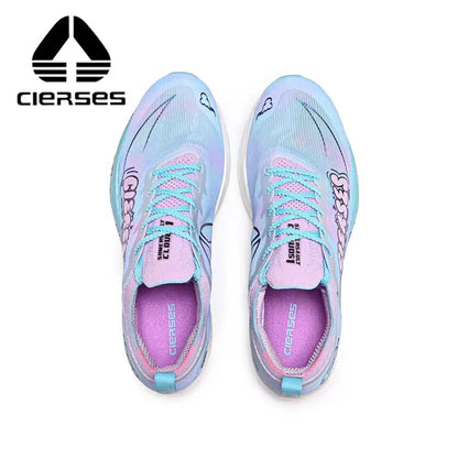 CIERSES Carbon Fiber Plate Marathon Running Racing Shoes Men Professional Stable Support Shock-Relief Rebound Training Shoes