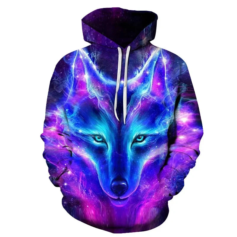 Ferocious Wolf Head Anime Sweatshirt 3D Printed Hoodies Men/Women Fashion Clothing Harajuku Kids Men's Coat