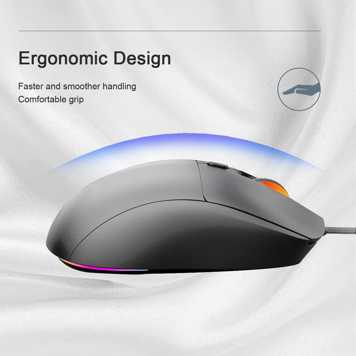 Wired Mouse USB Wired Optical Mouse Ergonomic 7200 DPI Adjustable 6 Buttons Office Mice for PC Laptop Computer Macbook Gamer