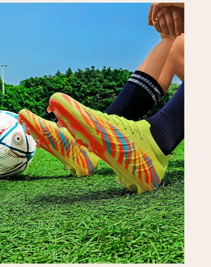 Botas de fútbol para hombre, deportivas, ultraligeras y antideslizantes, para exterior, tacos de adulto para partido, unisex, cómodas para césped, alta calidad