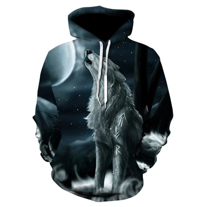 Ferocious Wolf Head Anime Sweatshirt 3D Printed Hoodies Men/Women Fashion Clothing Harajuku Kids Men's Coat
