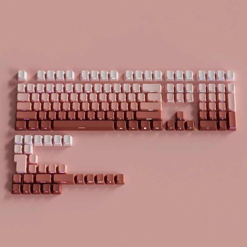 Gradient Keycaps Side Printed PBT Double Shot OEM Profile Keycap For Cherry MX Switch Mechanical Keyboard ISO Enter Key Caps DIY