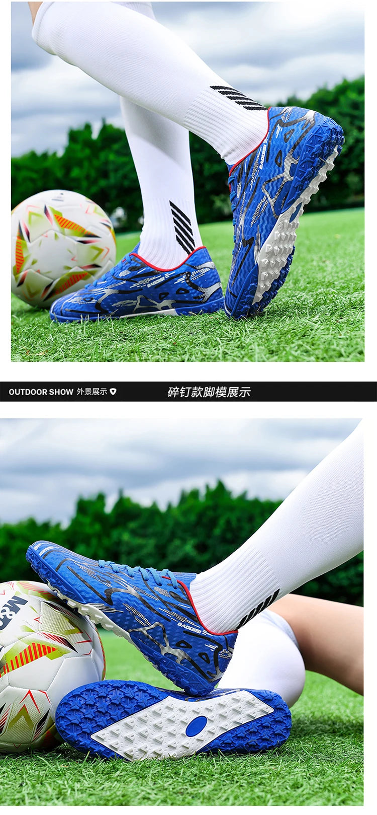 New Men Football Boots TF Sport Training Soccer Shoes Soft Ultralight Breathable Professional Sneakers Unisex Grass Cleats Match