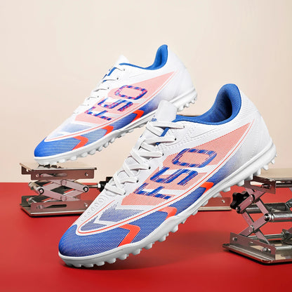 Chaussures de football TF économiques, tige en mélange PU, crampons en caoutchouc dense, antidérapantes, durables, chaussures de football pour terrain synthétique à prix abordable