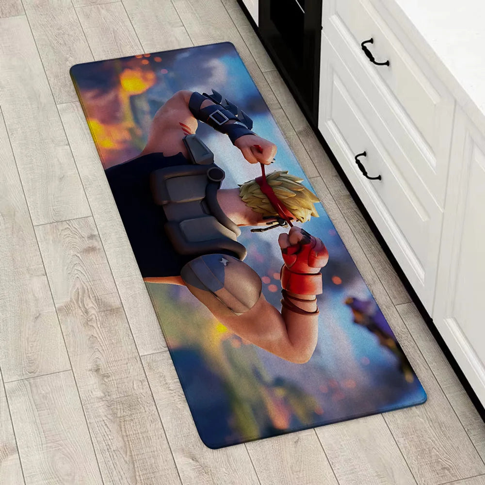 Capacho de Entrada Fortnites, Jogo Popular, Tapete Antiderrapante para Cozinha, Sala de Estar, Varanda e Casa de Banho, Tapete de Chão