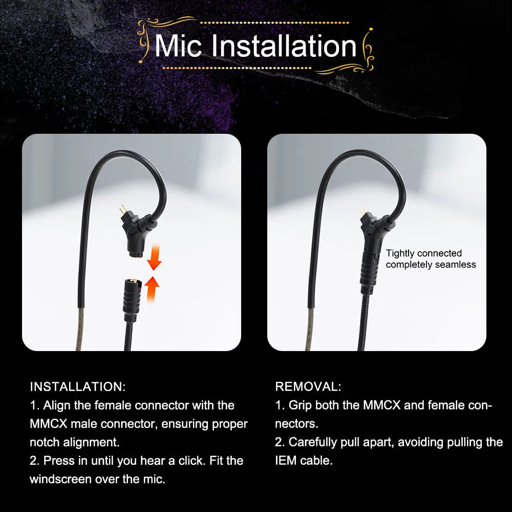 Celest Wyvern Black In Ear Earphone Monitor With Microphone Hifi Music Headphone IEMs Wired Gaming Earbuds For Gifts