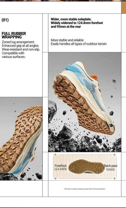 361 Degrees WUXIA 2 Running Shoes Light Breathable Cushioning Non-Slip Soft Outdoor Hiking Versatile Sneakers Male 672542201