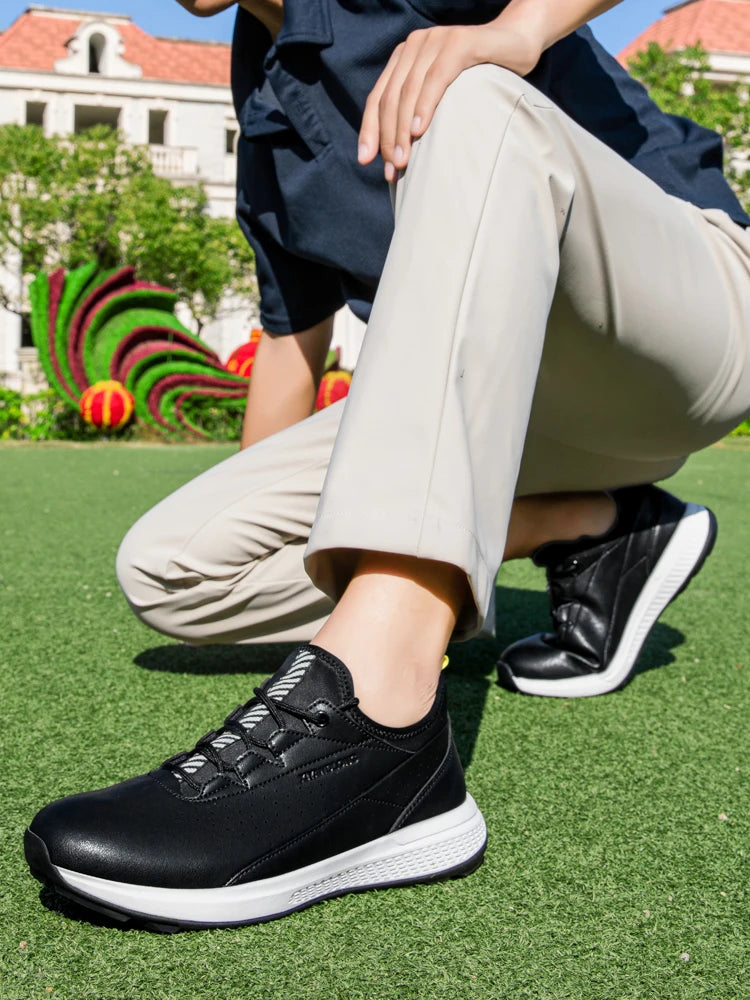 Golf Sports Shoes Men Waterproof high-Quality Leather Golf Competition Sports Shoes Formal Shoes Golf Course Men Training Shoes