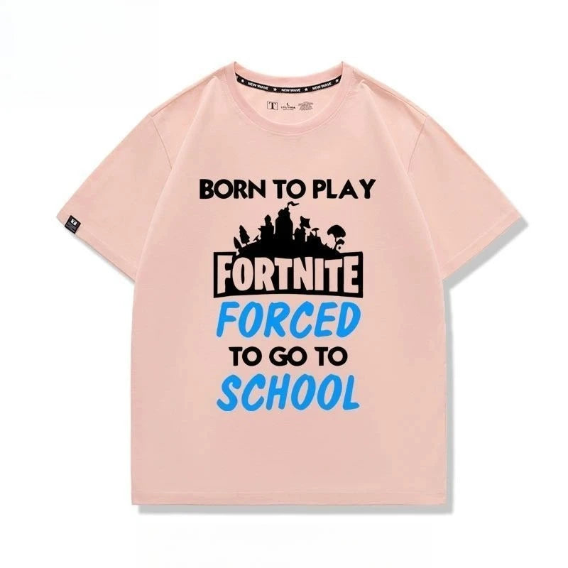 New Fortnite short-sleeved creative high-value cartoon cartoon cool printed men's and women's breathable sweat-absorbent T-shirt