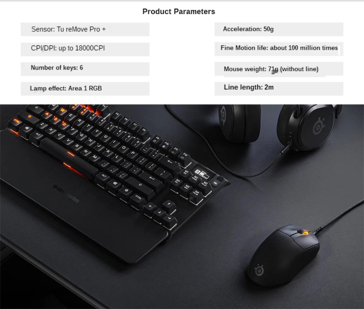 SteelSeries Prime Wired Esports Performance Gaming Mouse 18000 DPI TrueMove Pro Optical Sensor – Magnetic Optical Switches Mice