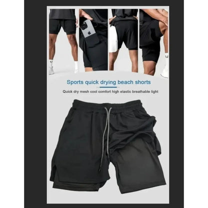 Dragon Ball GOKU Vegeta Anime Printed Double Layer Shorts 2025 American Summer Men's and Women's Fashion Sports Shorts