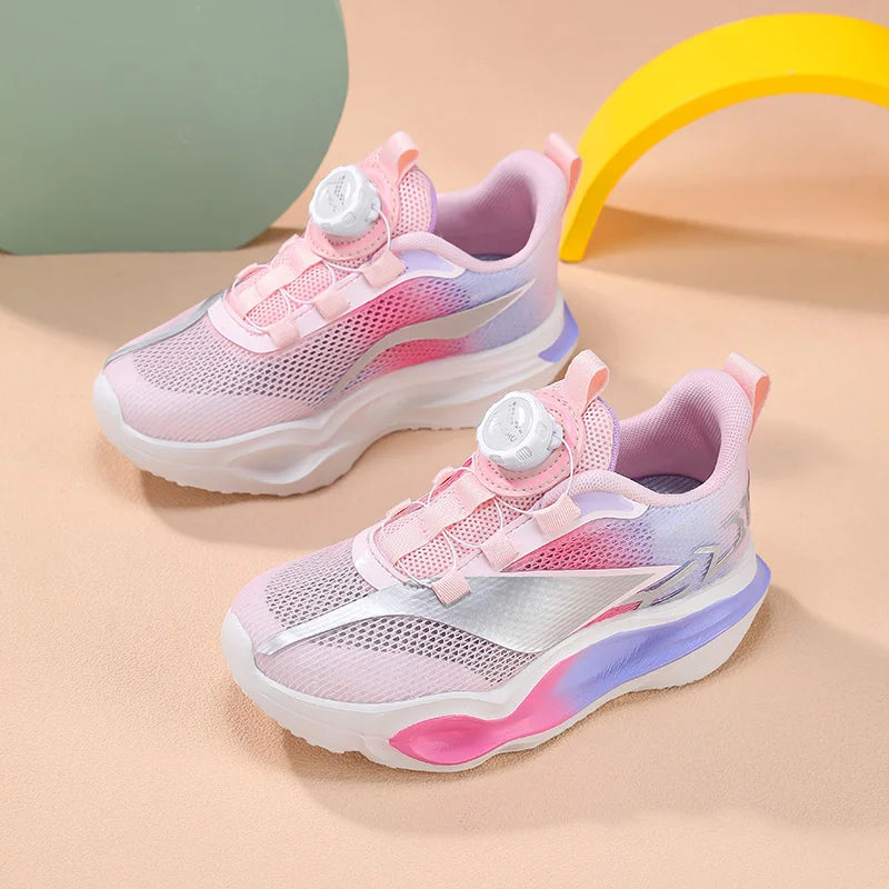 Children Sneakers Fashion Thick Soft Sole Cushioning Elastic Casual Comfortable Tennis Shoes New Lightweight Mesh Jogging Shoes