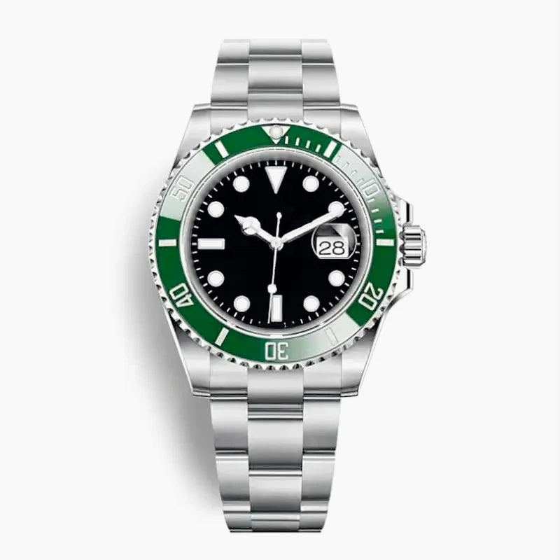New High Quality Luxury Premium Men's Watch with Mechanical Winding Strap 904L Stainless Steel Black Blue Waterproof