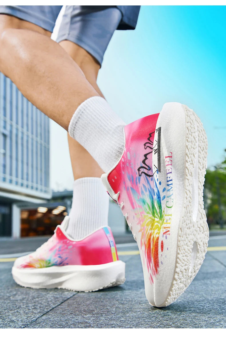 2026 New Eagle Pattern Running Shoes Carbon Plate Marathon Sports Shoes Ultra-Light Breathable Cushioning Training Running Shoes