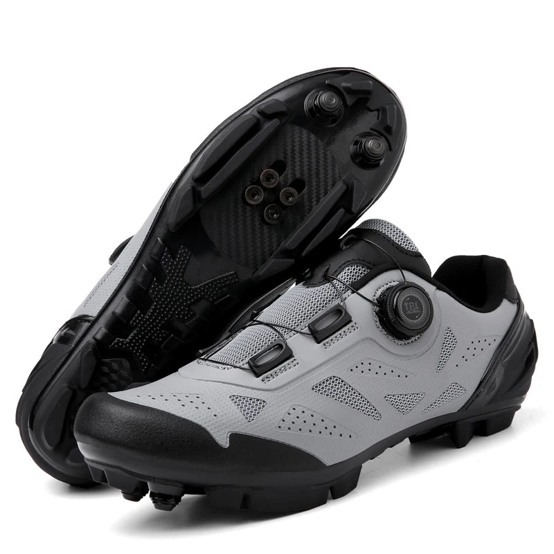 2026 New Men's Non - Slip Breathable Lock - Type Mountain Bike Cycling Shoes Durable Adjustable Outdoor Sports Footwear