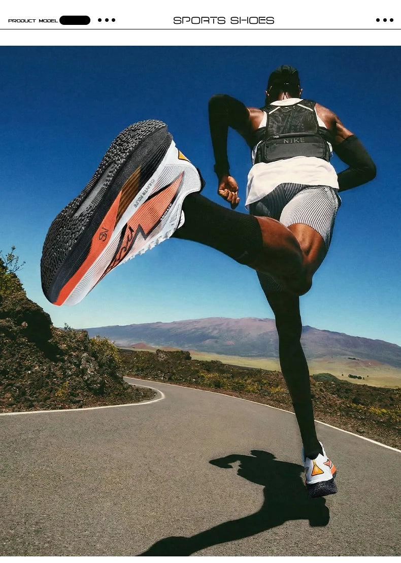 Men's Sports Shoes Carbon Plate Running Shoes Male Marathon Sneakers Racing Shock-absorbing Athletics Training Shoes for Women