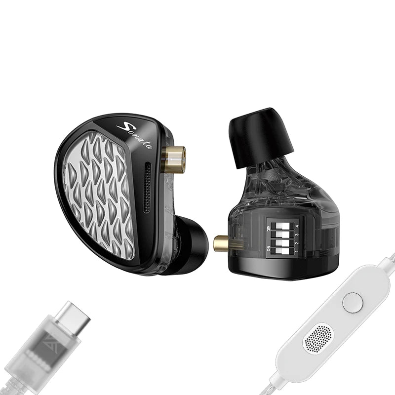 KZ Sonata 28BA Units Upgraded HIFI Headphones On-ear tunable balanced armour unit Wired gaming headphones