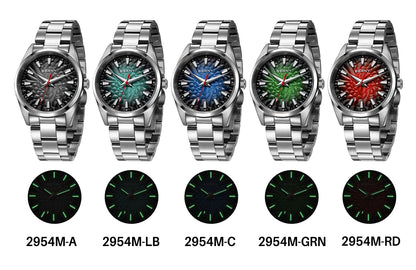 Orologio da uomo BERNY – Orologio al quarzo, vetro zaffiro, lancette luminescenti, impermeabile fino a 10 ATM, interamente in acciaio inossidabile – Stile elegante e casual, ideale per l’uso quotidiano o per le occasioni professionali