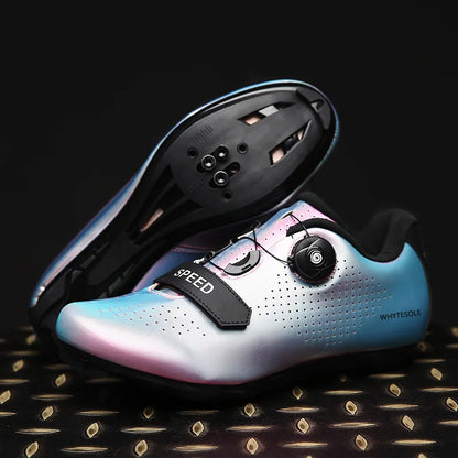 whytesole Men Cycling Sneaker Mtb Flat Shoes Cleat Self-Locking Mountain Bike Shoes Women Road Bicycle Cycling Shoe Dirt