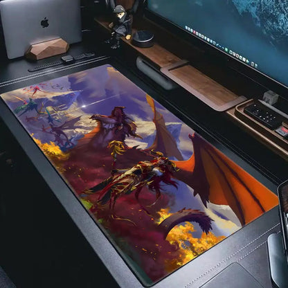 World Of Warcraft Game XXL Large Mouse pad Large Keyboard Desk Mat Gaming Mouse Pad Lock Edge Non-slip Table pad Mat HYBXAXC