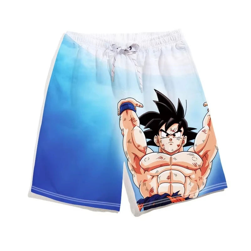 2026 Trendy Dragon Ball Printed Children's Shorts, Children's Shorts Boys' Beach Shorts Summer Quick Drying Cartoon Swim Trunks