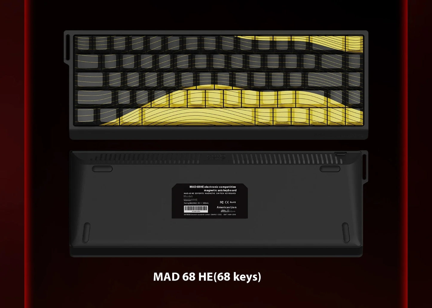Madlions MAD 60/68 PRO Magnetic Switch Gaming Keyboard E-sport Custom Mechanical Aluminum Keyboard Ergonomics Accessories