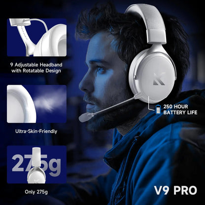 MCHOSE V9 PRO Wireless Gaming Headset 7.1 Surround Sound for PS5 PS4 PC SWITCH TOPSPEED Gaming Headphones
