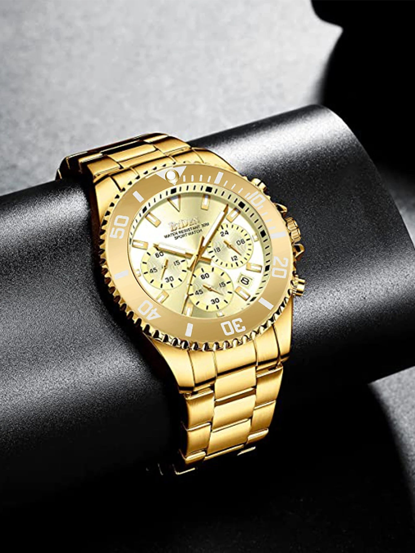 BIDEN Multi functional men's quartz watch luxury waterproof night light business style diving series casual fashion watch