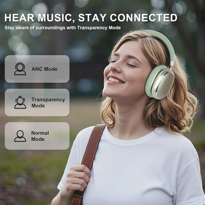 Hybrid Active Noise Cancelling Headphones with Knob Control 65H Playtime Over Ear Headphones Wireless Bluetooth 6.0 Hi-Res Audio